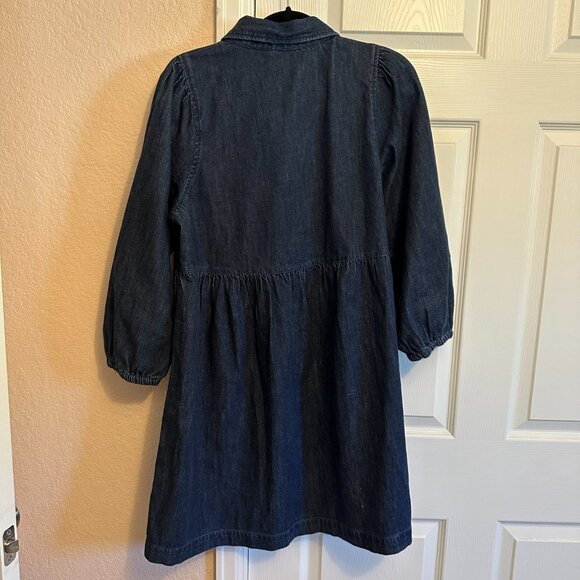 Loft Outlet Denim Baby Doll Long-Sleeve Dress, Size 10 - Picture 4 of 6